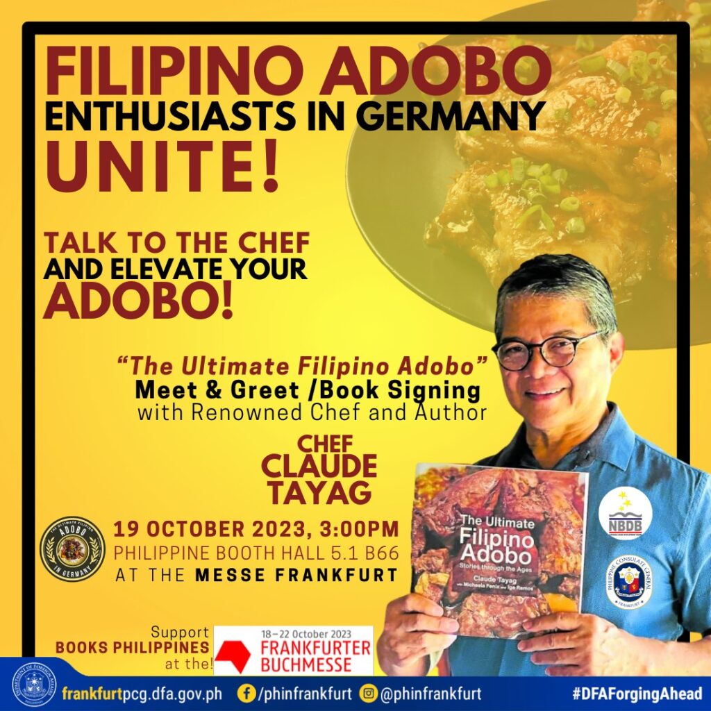 Talk to Chef Claude Tayag and elevate your ADOBO! - PinoyDE.com